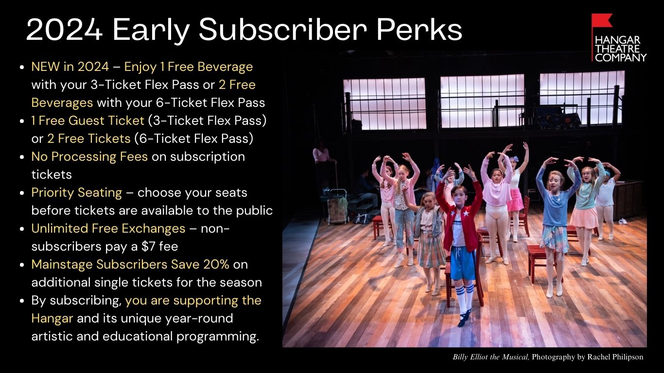 Why Subscribe for the Hangar Theatre? Early Subscriber Perks for 2024.