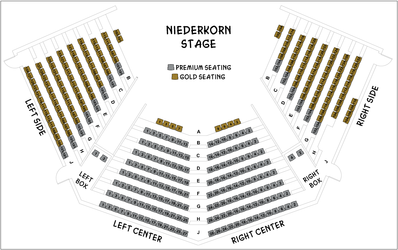 Hangar Theatre Seating Chart