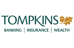 Tompkins Bank logo, which says "TOMPKINS" followed underneath by "Banking, Insurance, Wealth"